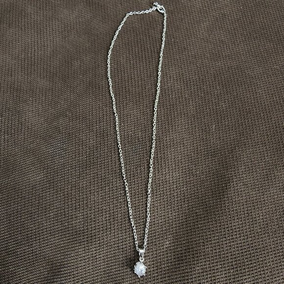 Amazon Hexagonal Zirconia Pendant Necklace - Picture 2 of 15